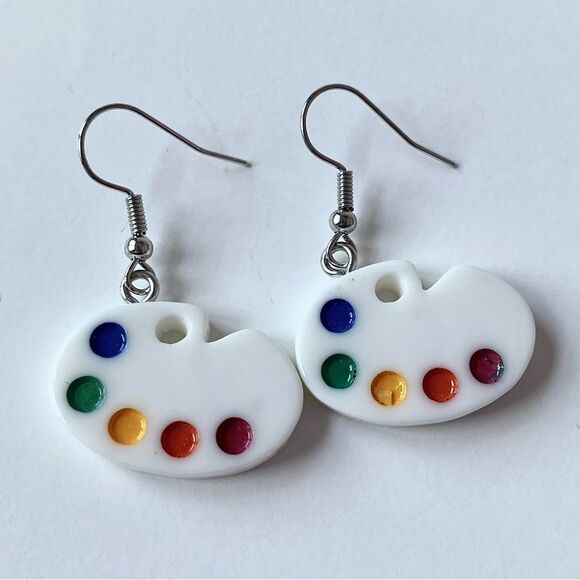 Art Paint Earrings - Picture 2 of 3